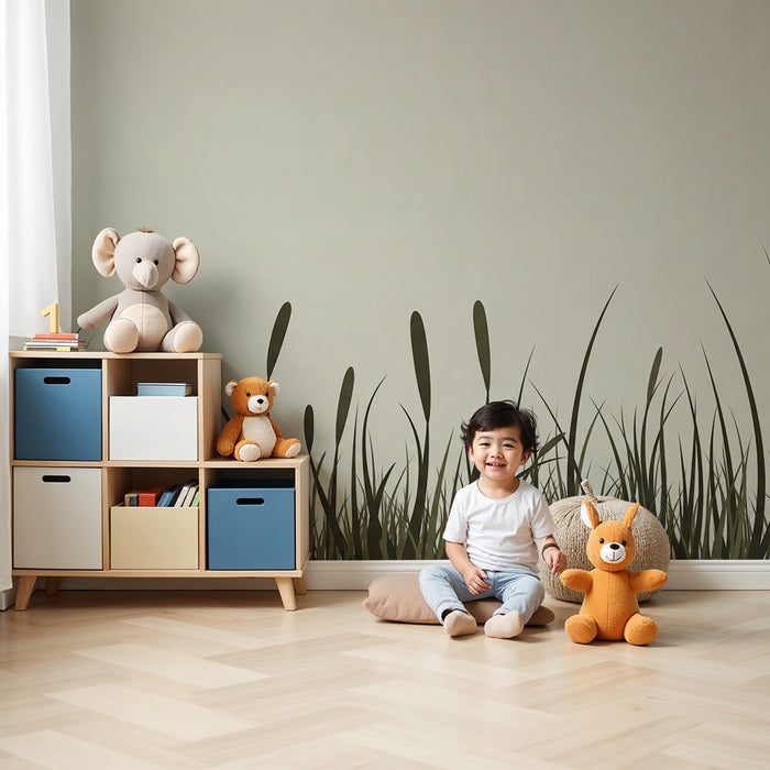 Nursery room wallpaper | Softness of herbs and natural shades