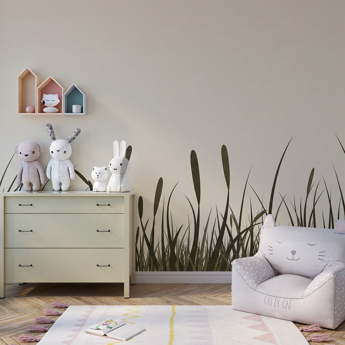 Nursery room wallpaper | Softness of herbs and natural shades