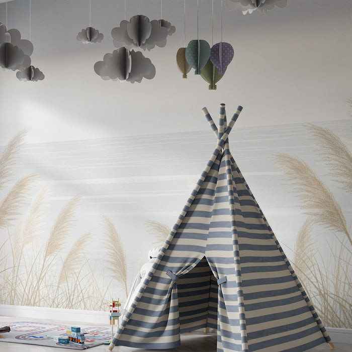 Lastenhuoneen tapetti | Meriheinien lempeys ja rauhallinen horisontti