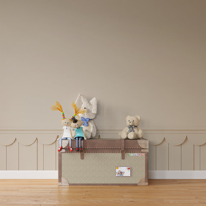 Babyværelses tapet | Blødhed og elegance med bølgedesign