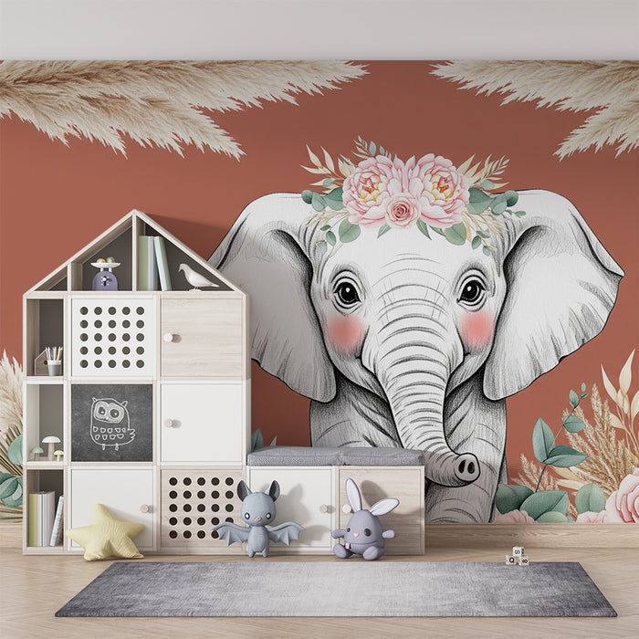 Barntapet | Bedårande elefantblommor