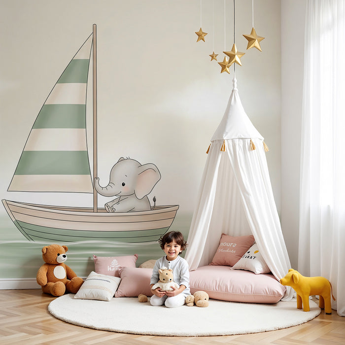 Barntapet | Sjöelefant på en båt