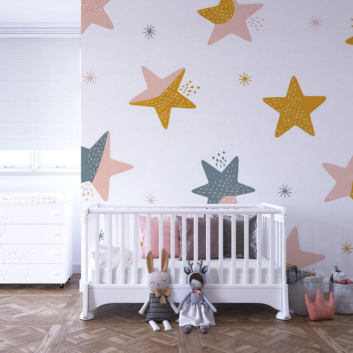 Barntapet | Färgglada och drömmande stjärnor