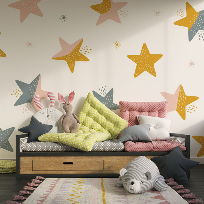 Barntapet | Färgglada och drömmande stjärnor