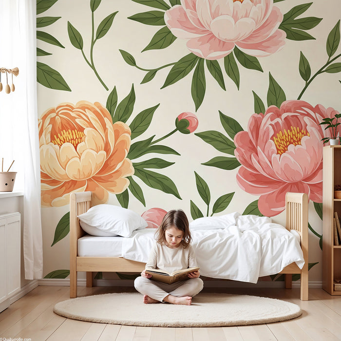 Baba szobájának tapétája | Buján virágzó bazsarózsák