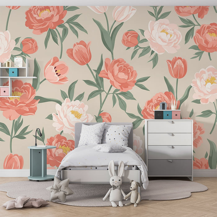 Papier de parede izba bábätko | Jemné kvety a jemné farby