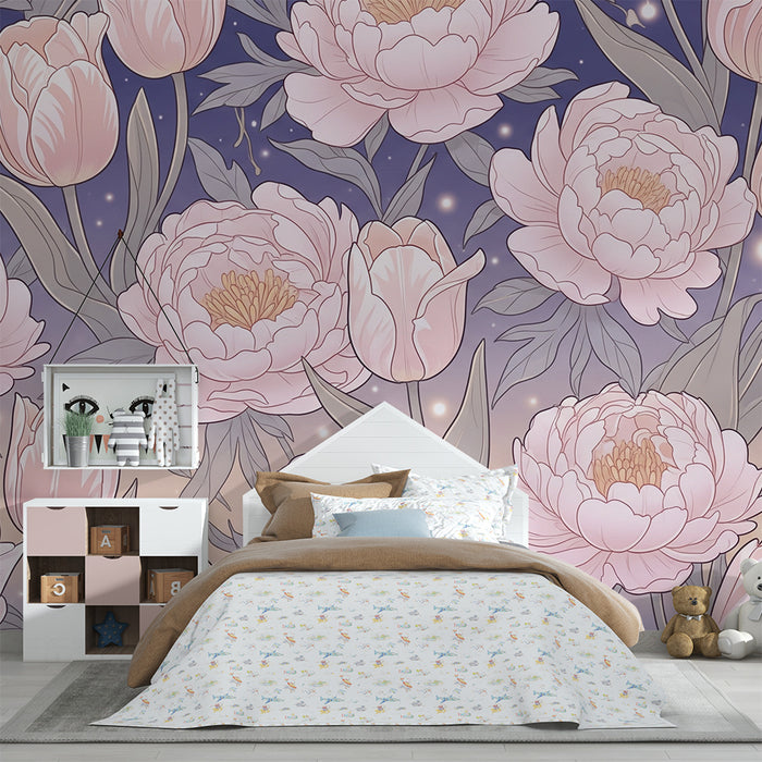 Papier de parede bébi szoba | Finom virágok és virágálom