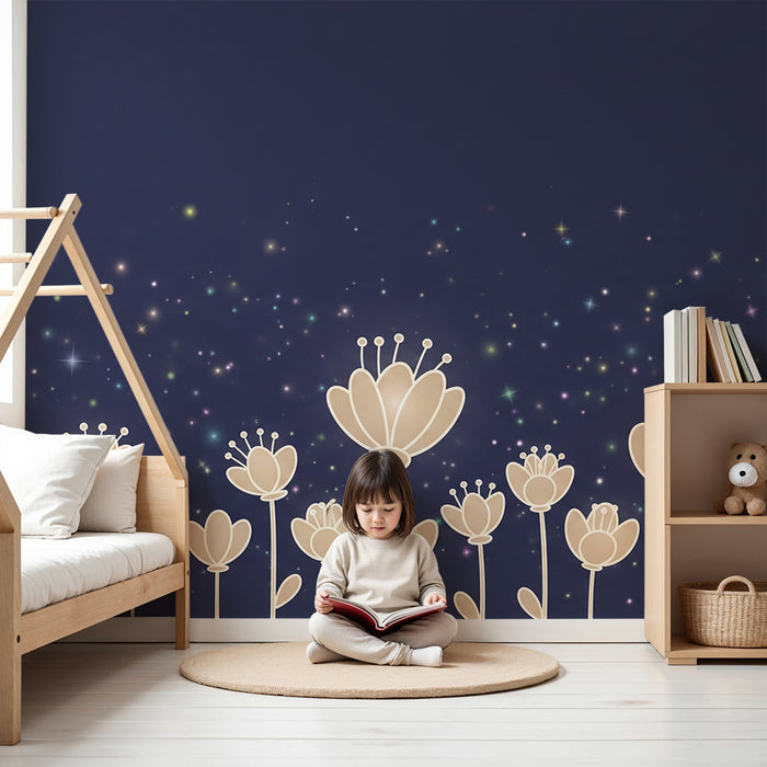 Paberi tapeet beebitoa | Õrnad lilled tähtede all