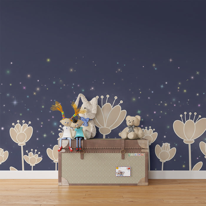 Paberi tapeet beebitoa | Õrnad lilled tähtede all