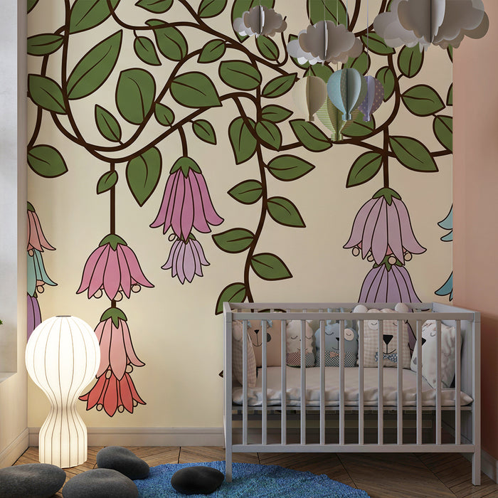 Barnetapet | Fargerike og elegante hengende blomster