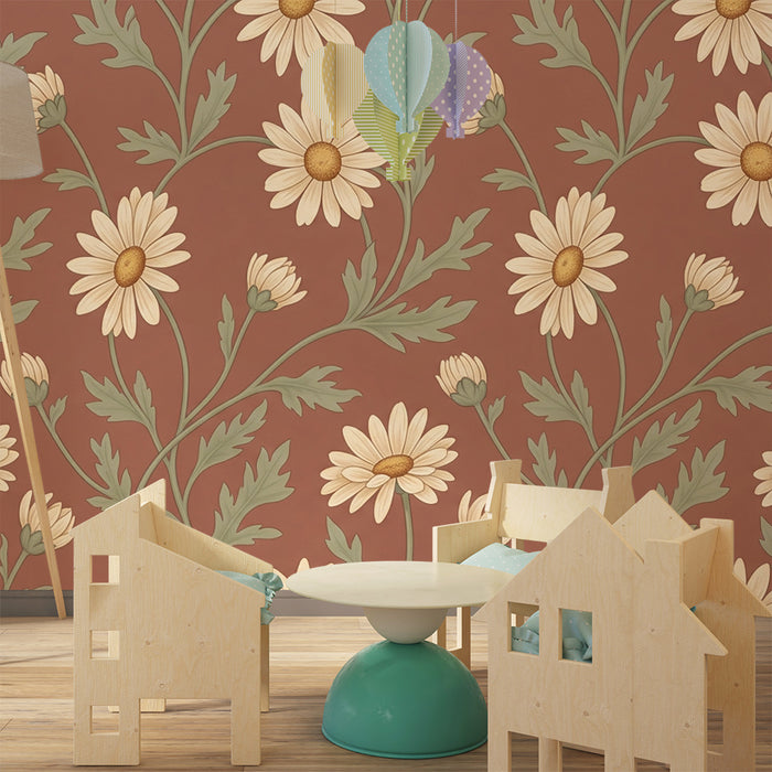 Nursery room wallpaper | Wildflowers and pastel sweetness