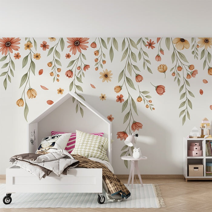 Paberi tapeet beebitoa jaoks | Päikeseõied ja lehed heledal taustal