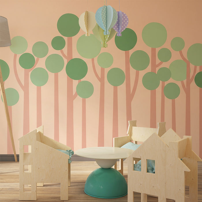 Tapet pentru cameră de copii | Pădure blândă și liniștitoare