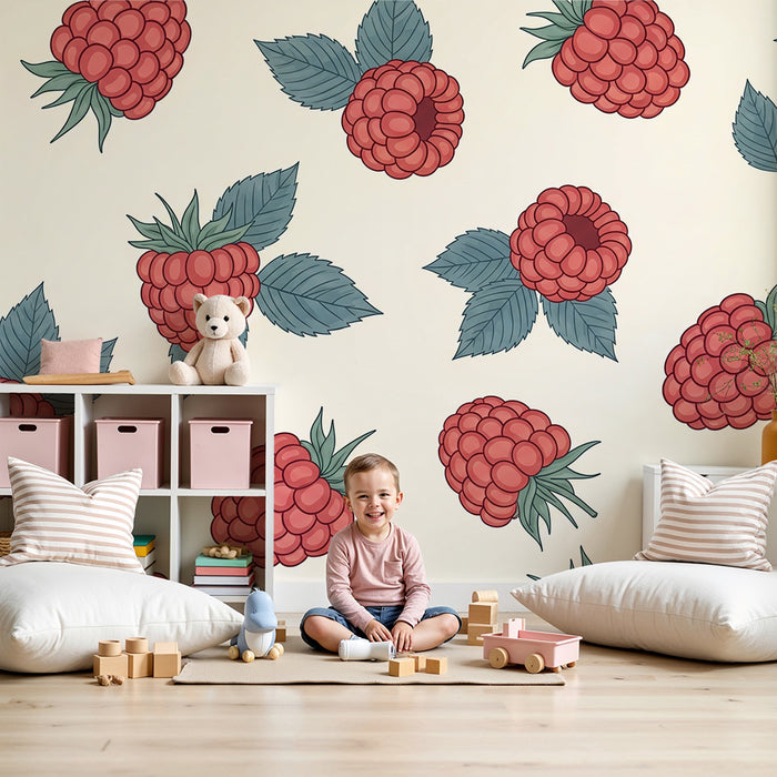 Barntapet | Delikata hallon på mjuk bakgrund