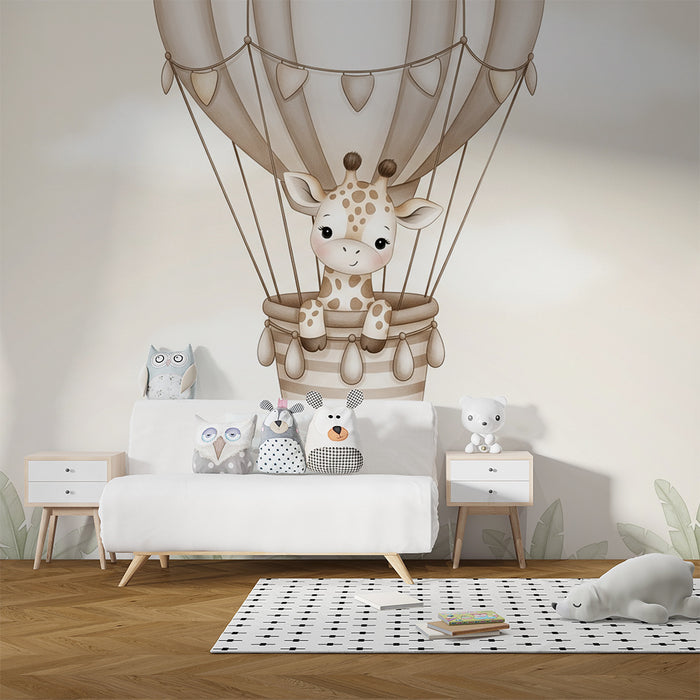 Papier de parede izba pre bábätko | Žirafa vo vzducholodi