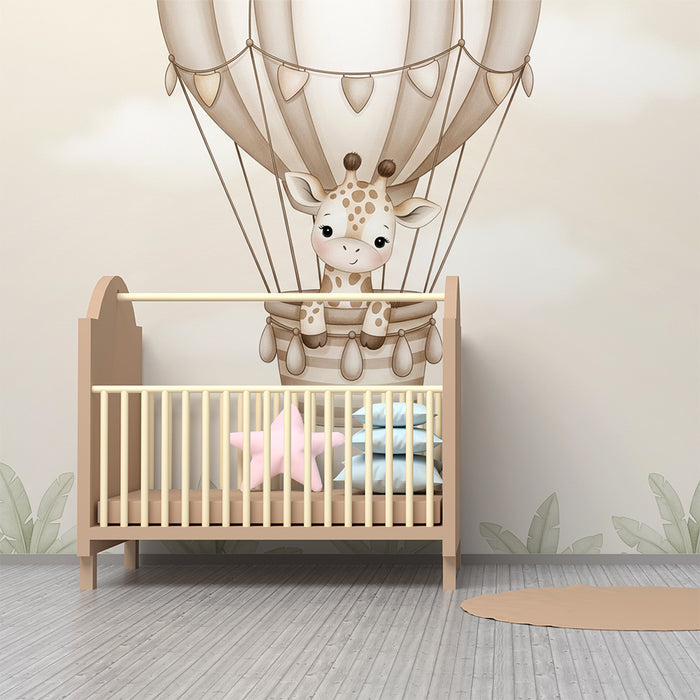 Papier de parede izba pre bábätko | Žirafa vo vzducholodi