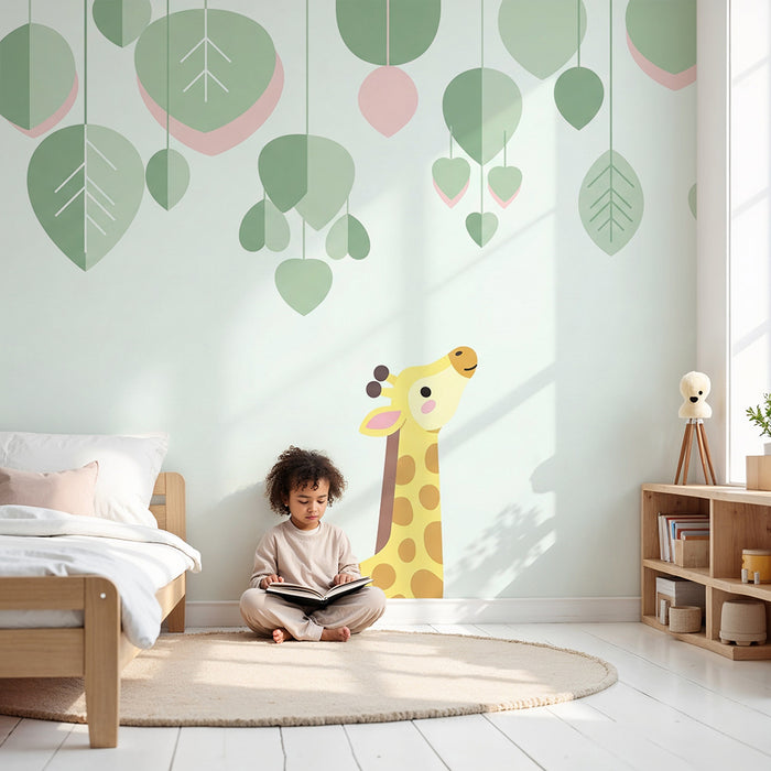 Paberituba beebile | Õnnelik kaelkirjak pastelllehtede taeva all