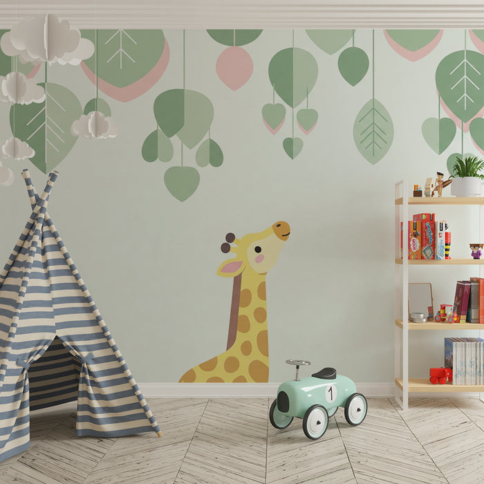 Paberituba beebile | Õnnelik kaelkirjak pastelllehtede taeva all