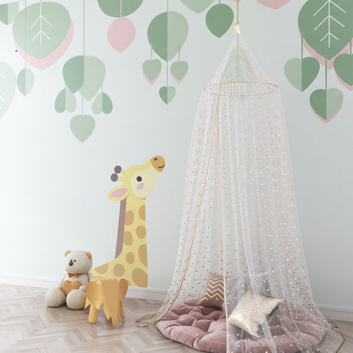 Paberituba beebile | Õnnelik kaelkirjak pastelllehtede taeva all