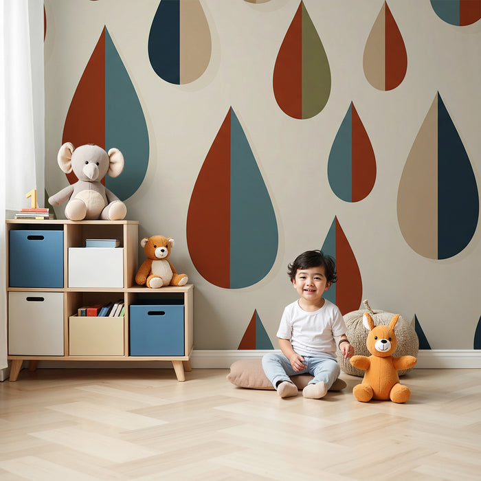 Papel pintado para habitación infantil | Gotas bicolores