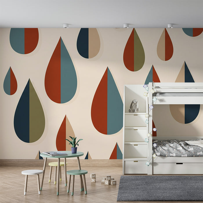 Papel pintado para habitación infantil | Gotas bicolores