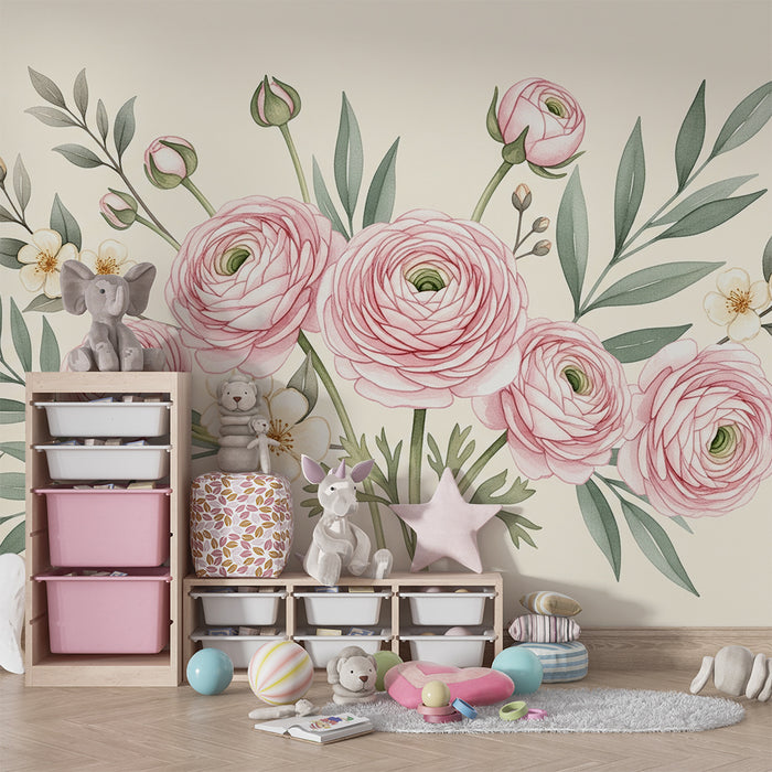 Papel de parede quarto bebê | veliki buket cvijeća