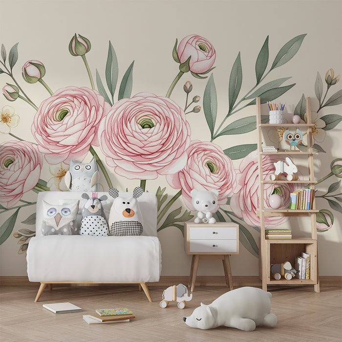 Papel de parede quarto bebê | veliki buket cvijeća