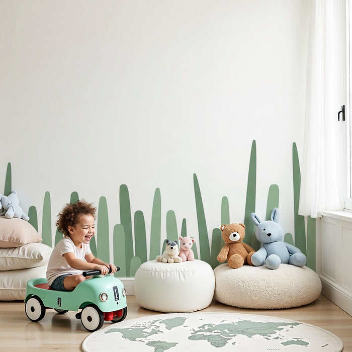 Nursery room wallpaper | Soft and soothing grass
