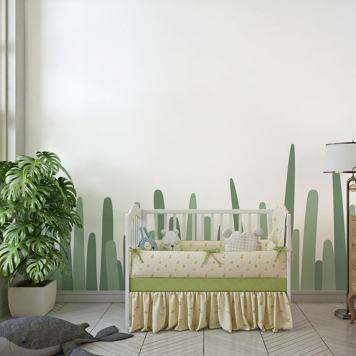 Nursery room wallpaper | Soft and soothing grass