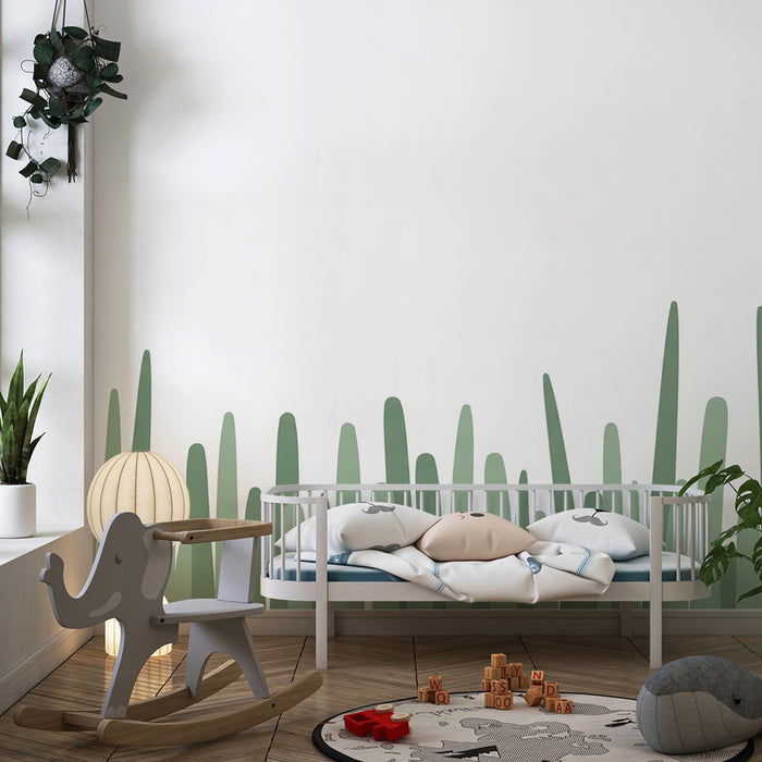 Nursery room wallpaper | Soft and soothing grass