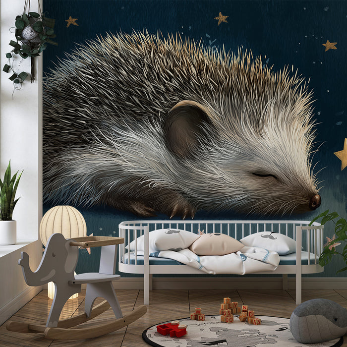 Papel de parede quarto bebê | Usnuli jež u zvijezdama