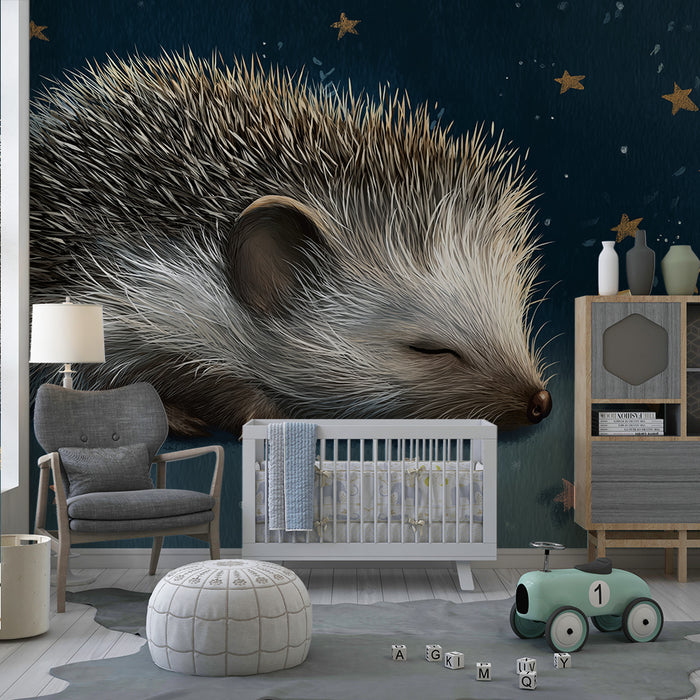 Papel de parede quarto bebê | Usnuli jež u zvijezdama
