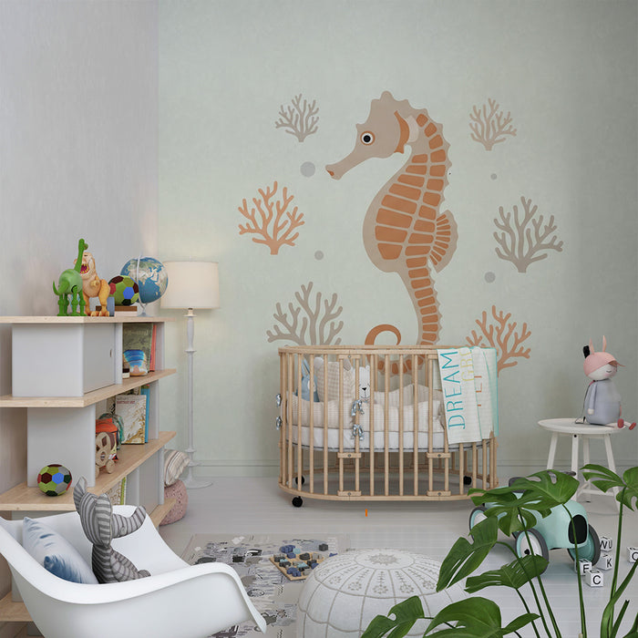 Barntapet | Sjöhästar och koraller i en lugnande havsmiljö