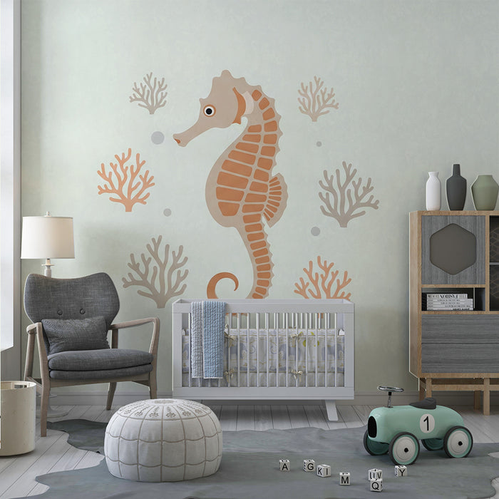 Barntapet | Sjöhästar och koraller i en lugnande havsmiljö