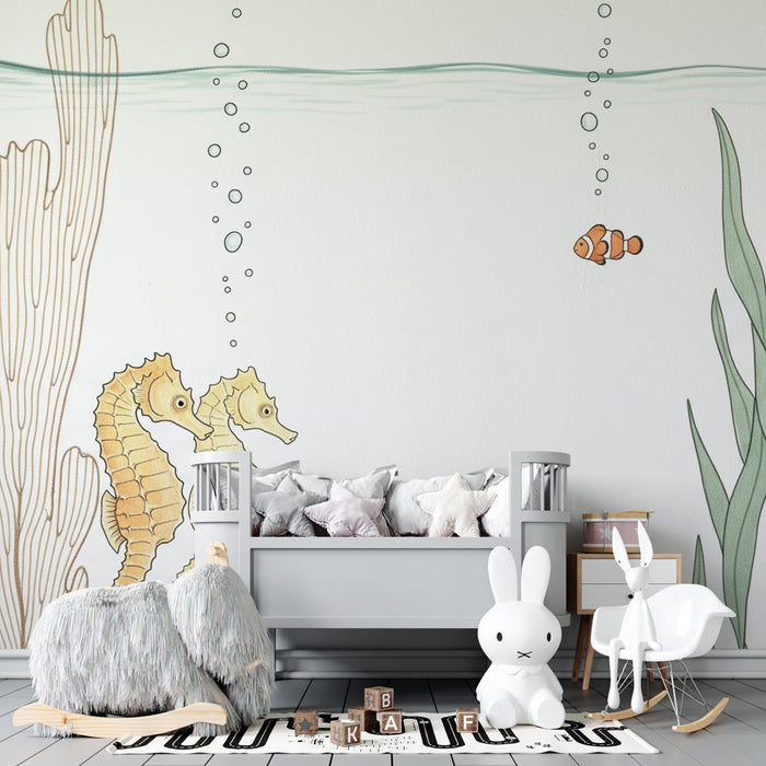 Papel de parede quarto bebê | Morski konjići i Nemo pod vodom