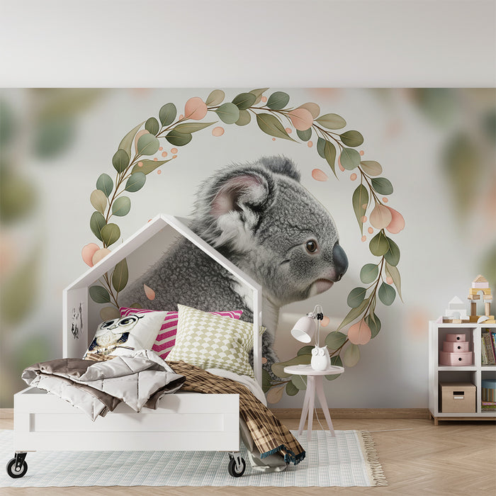 Oblazinje za otroško sobo | Ljubek koala v nežnem listju