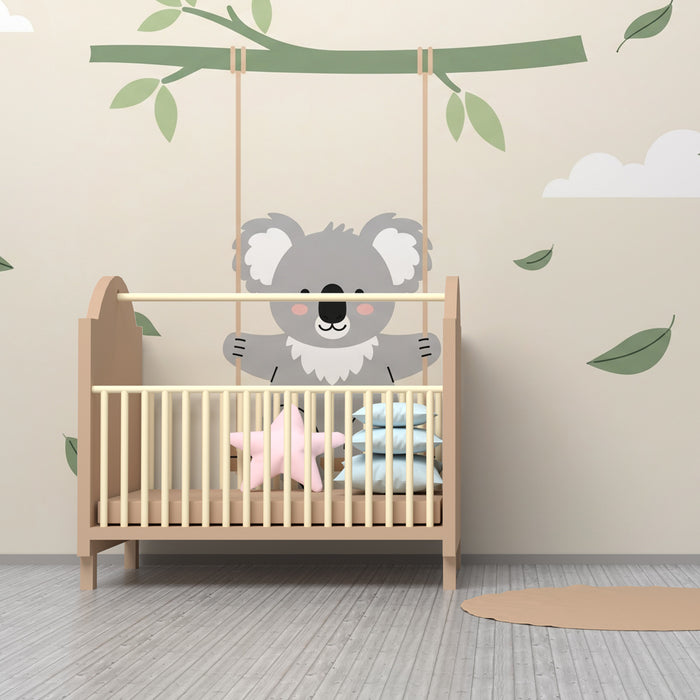 Tapet pentru camera de copii | Koala pe leagănul său