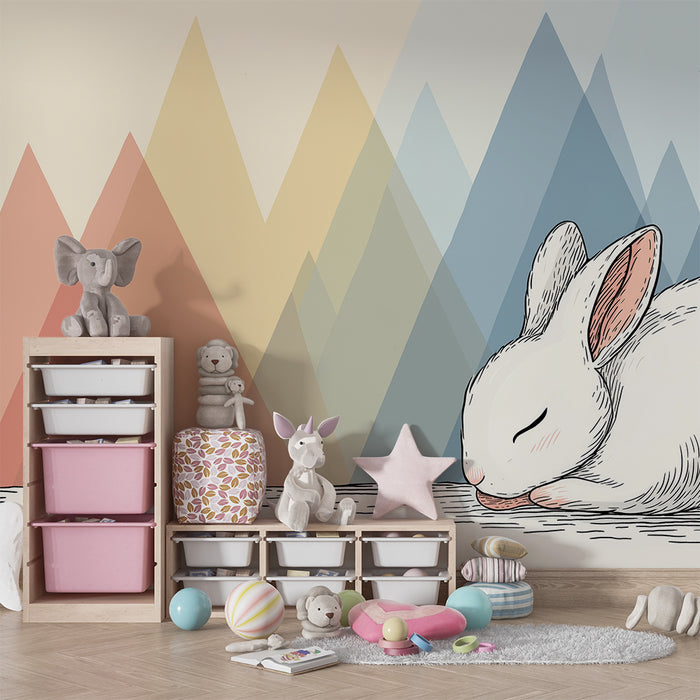 Paberituba beebile | Unine jänes pastellmägede taustal