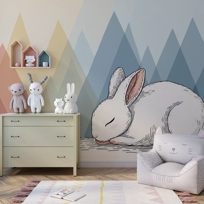 Paberituba beebile | Unine jänes pastellmägede taustal