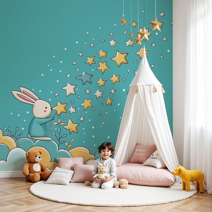 Lastenhuoneen tapetti | Taikasusi ja kimaltelevat tähdet
