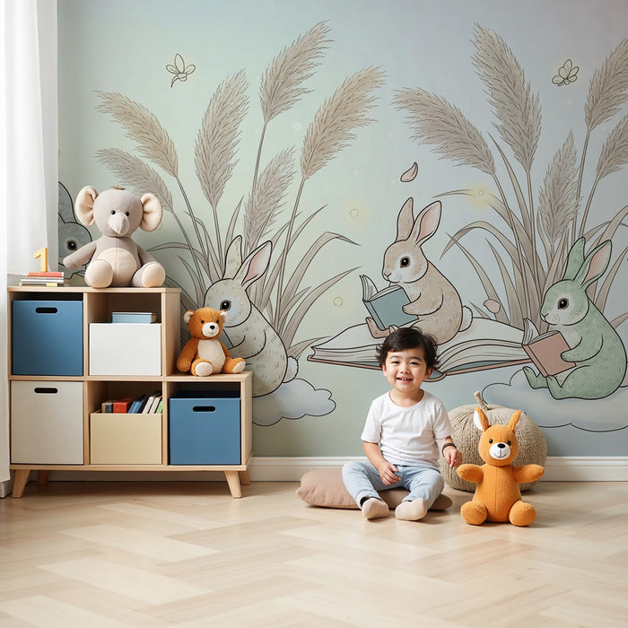 Barntapet | Kaninläsare mitt i moln och gräs