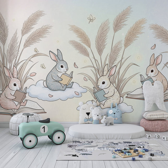 Barntapet | Kaninläsare mitt i moln och gräs