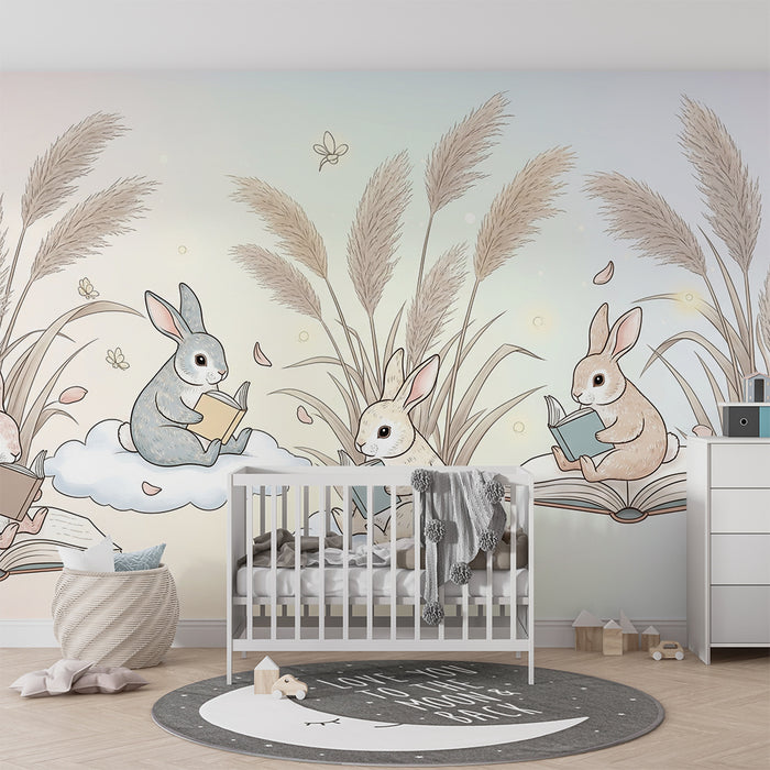Barntapet | Kaninläsare mitt i moln och gräs