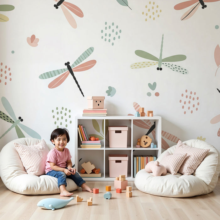 Paberi tapeet beebitoa jaoks | Värvilised liblikad ja õrnad lillelised mustrid