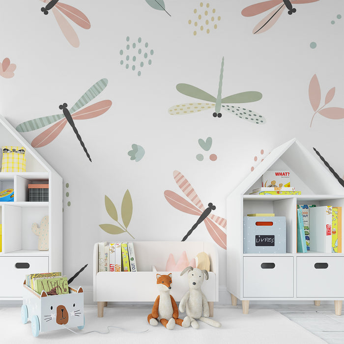 Paberi tapeet beebitoa jaoks | Värvilised liblikad ja õrnad lillelised mustrid