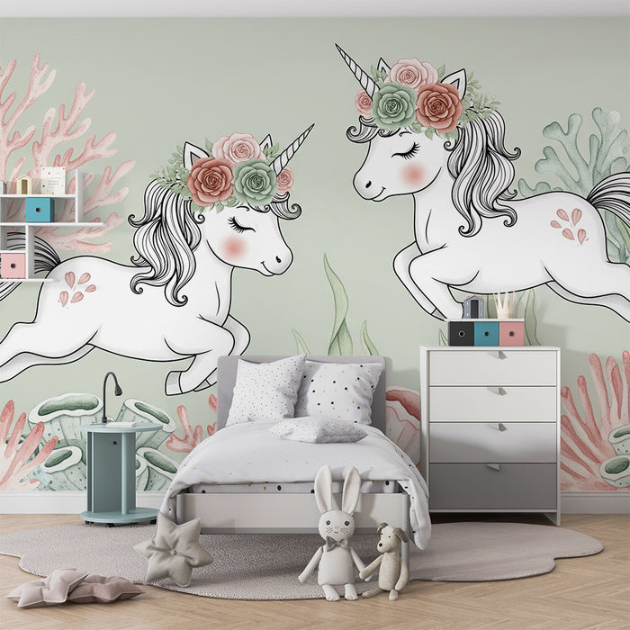 Barntapet | Förtrollande undervattens enhörningar