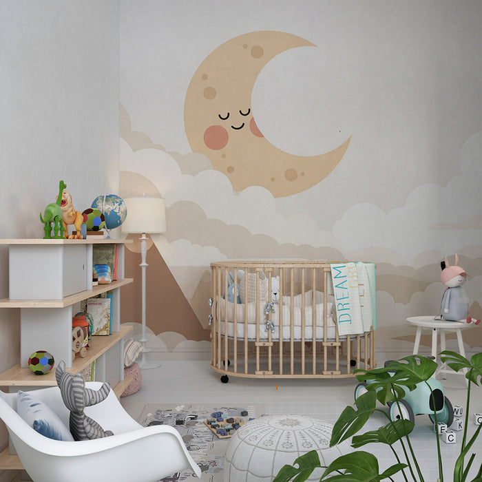 Barntapet | Leende måne och mjuka berg