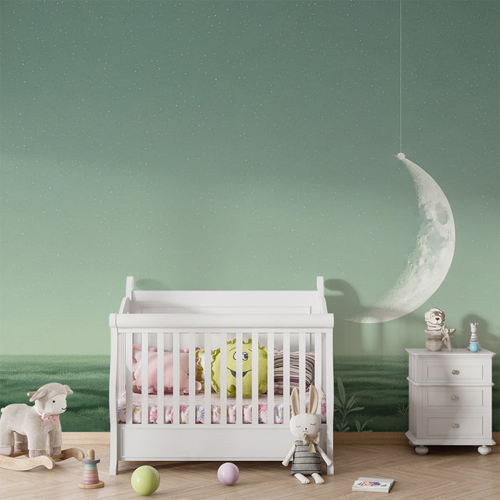Papel de parede quarto bebê | Suspenzija mjeseca i zvjezdano nebo