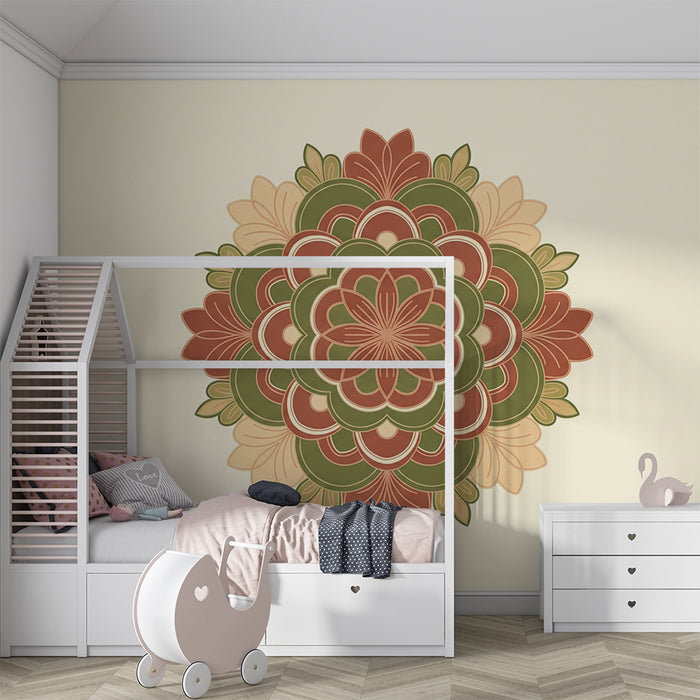Babyromsveggtapet | Floral mandala