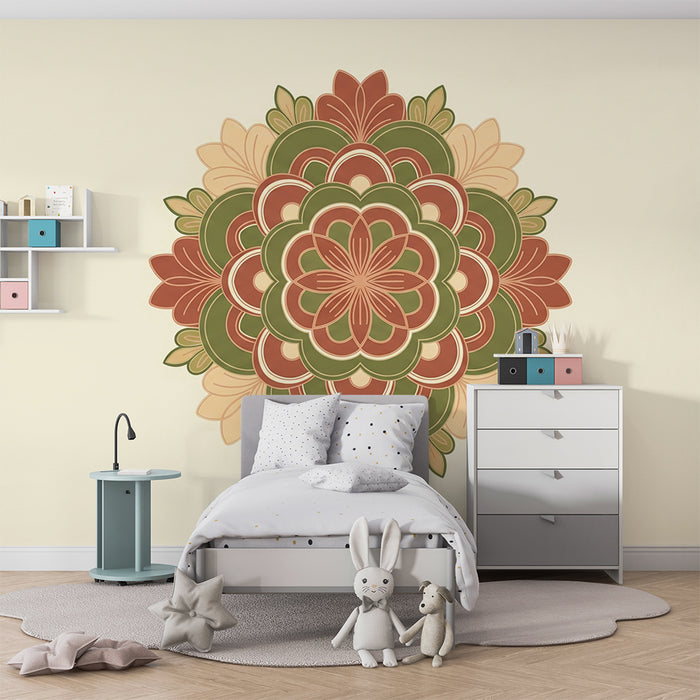 Babyromsveggtapet | Floral mandala